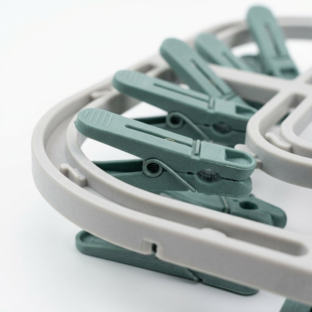 Cyan Edition Multi Use Laundry Hanger 16 Heavy-Duty Clips 360° Rotating