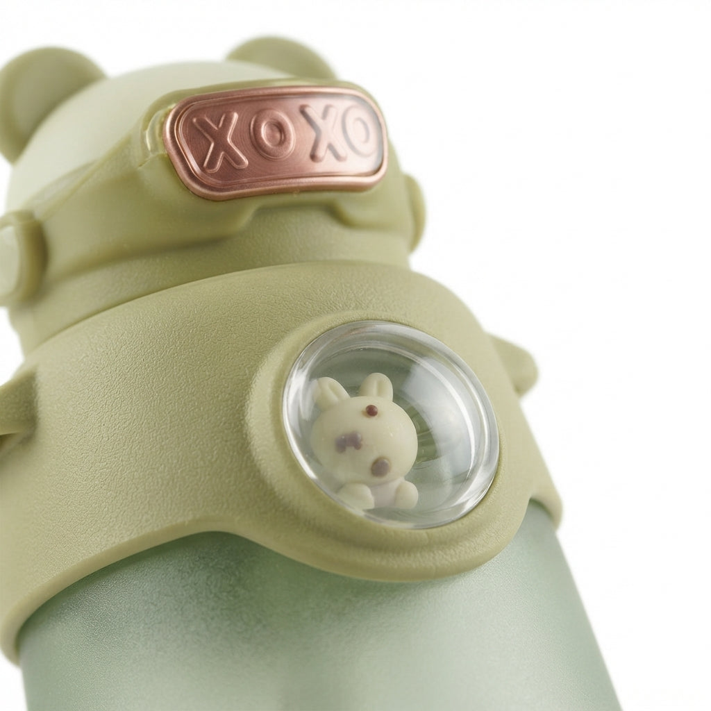 BABY STRAW SIPPER KITTY GREEN
