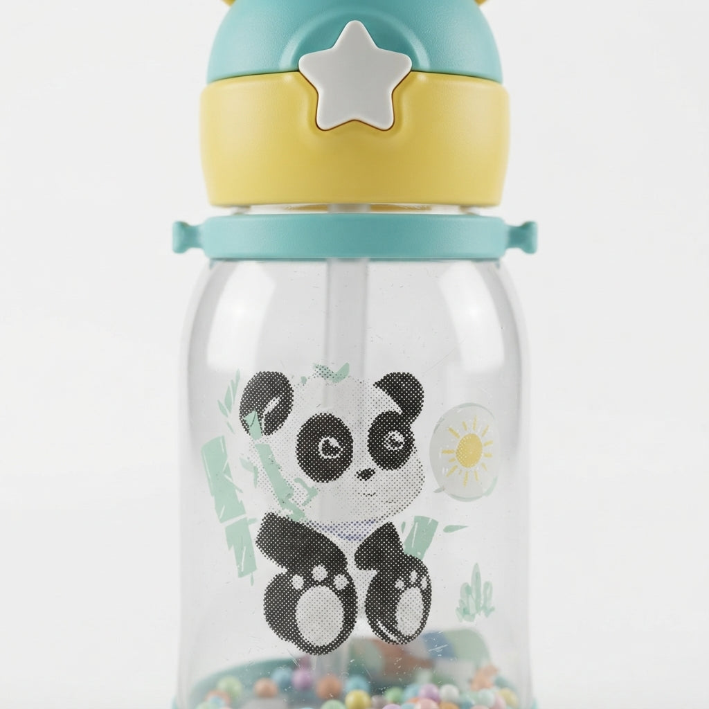 BABY STRAW SIPPER PANDA CYAN