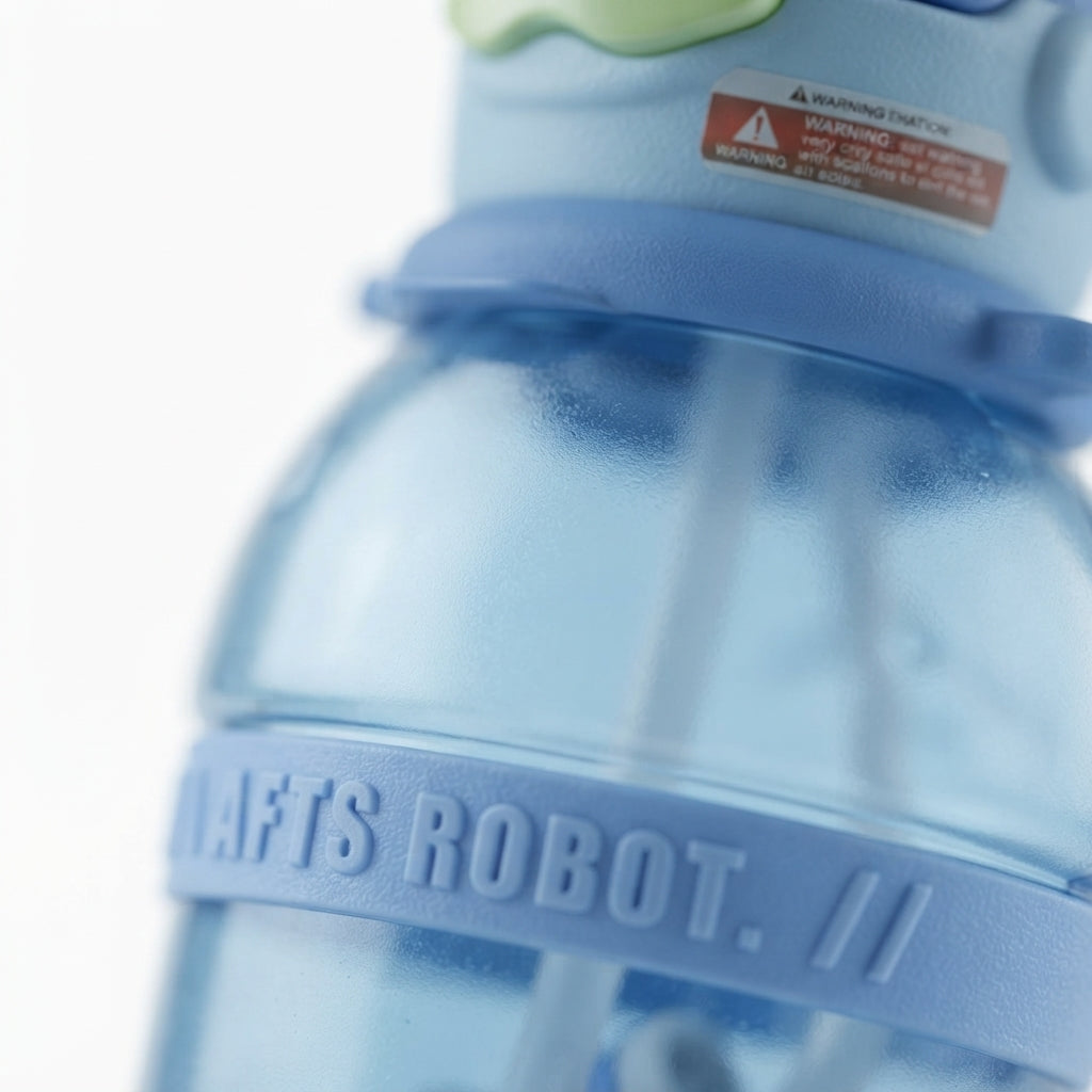 BABY STRAW SIPPER ROBOT BLUE