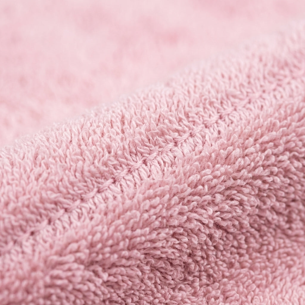 BABY HOODED BATH TOWEL ELEPHANT PINK FANCY