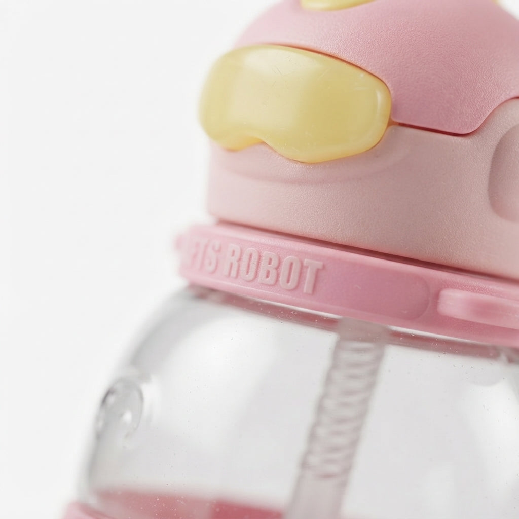 BABY STRAW SIPPER ROBOT PINK