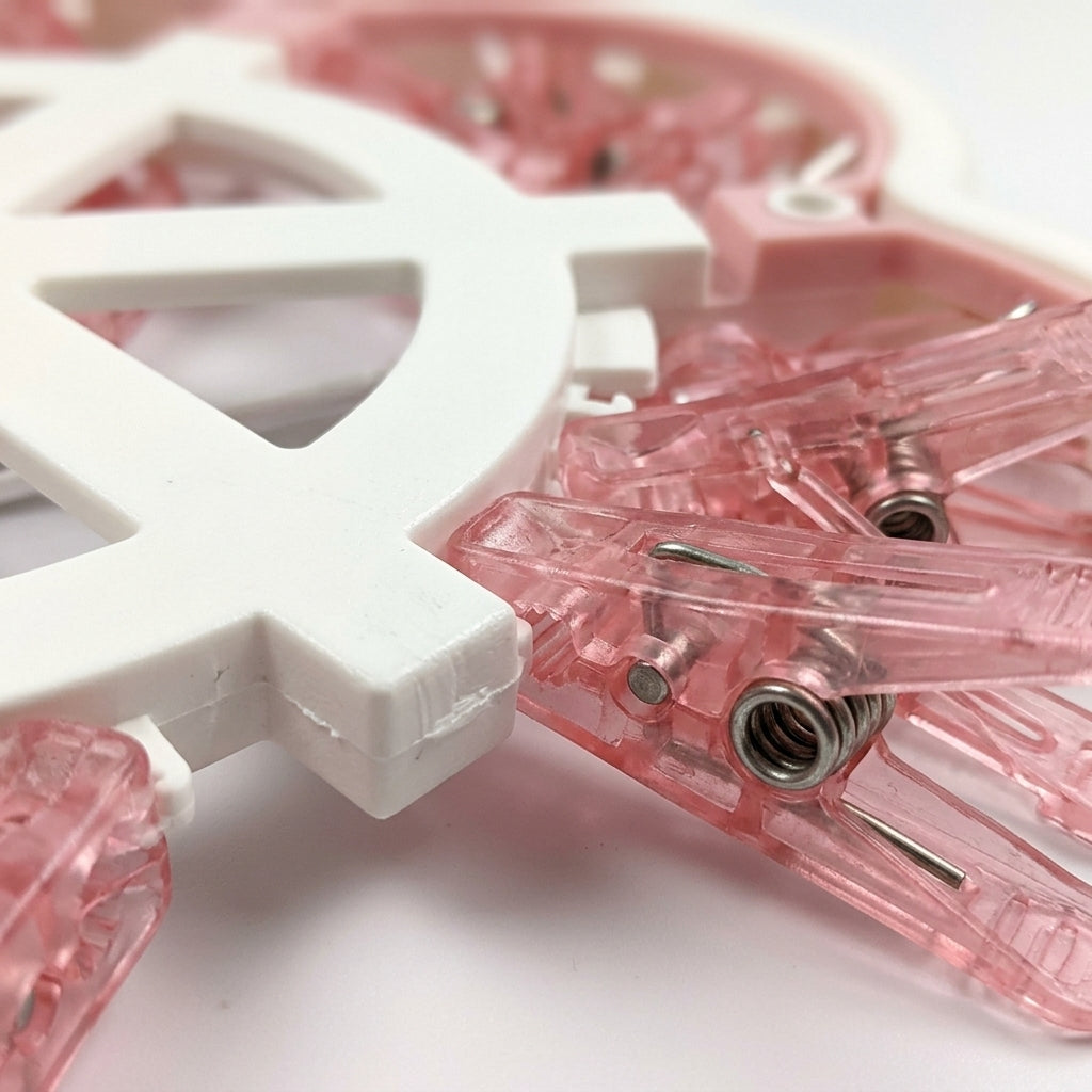 ENWEI 18 CLIPS FLOWER SHAPE HANGER HIGH QUALITY PINK LAUNDRY SOLUTION