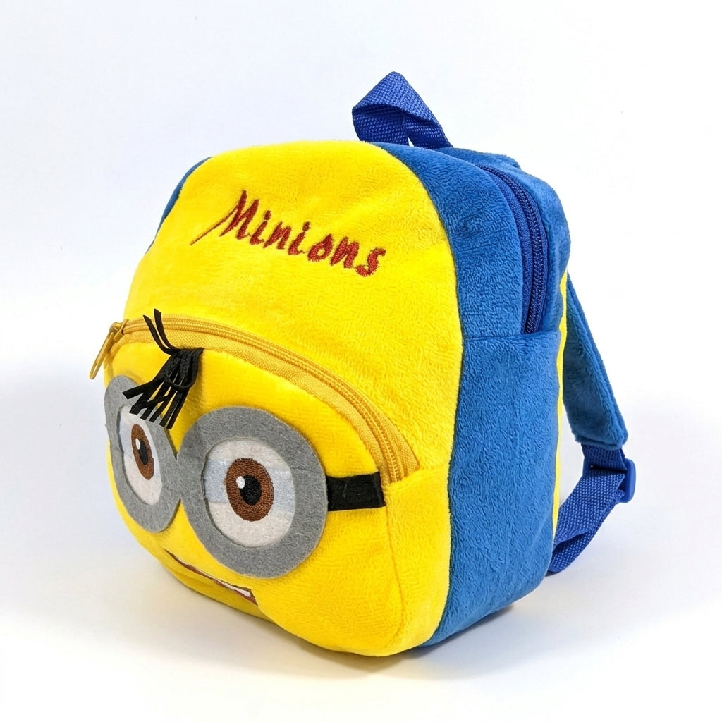 PREMIUM MINIONS YELLOW BACKPACK FOR KIDS ULTRA-SOFT VELVET
