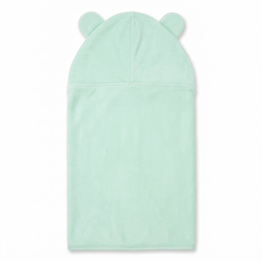 BABY HOODED BATH TOWEL 1PCS LION MINT