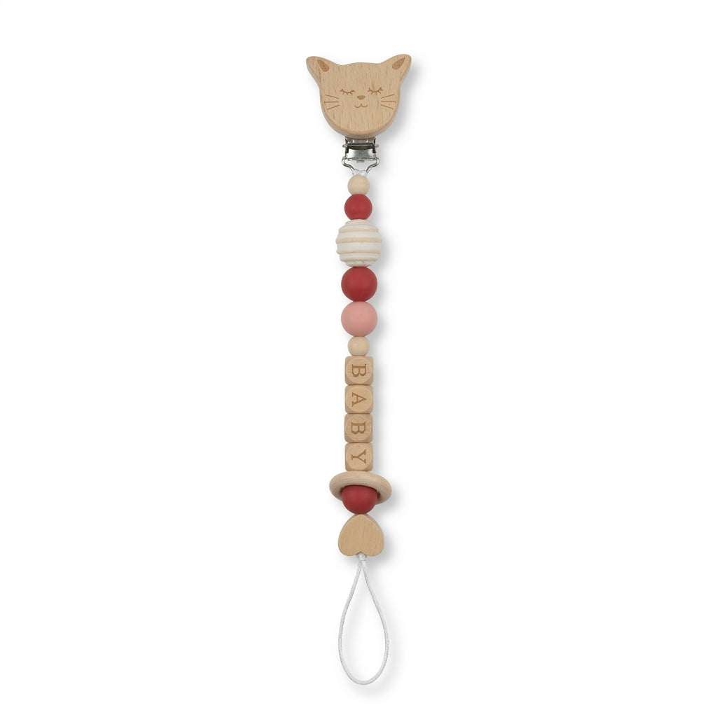 BABY WOODEN CHAIN RED