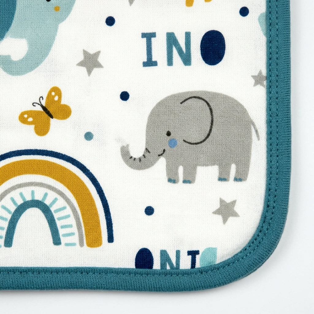 BABY ADJUSTABLE SWADDLE DINO PRINT BLUE