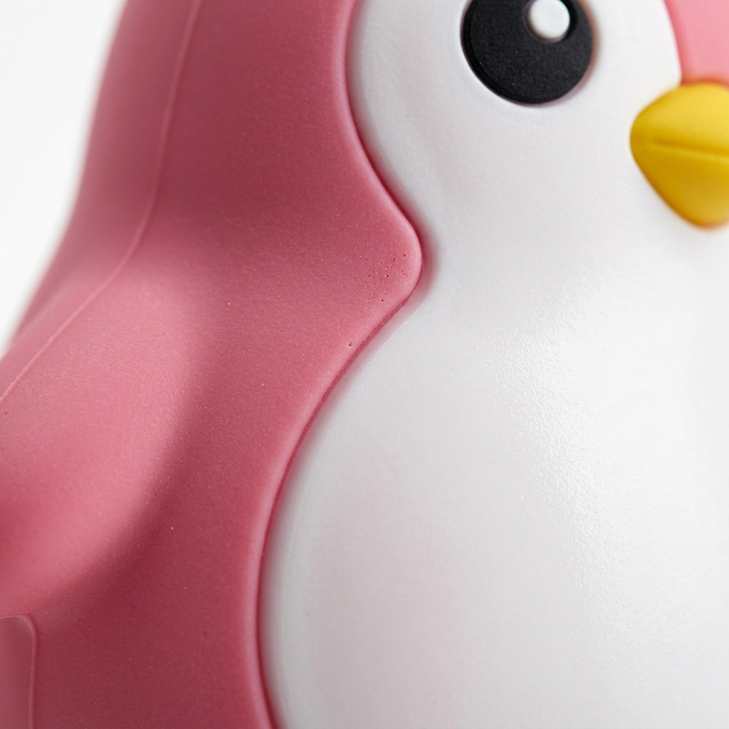 BABY GLASS FEEDER PENGUIN PINK
