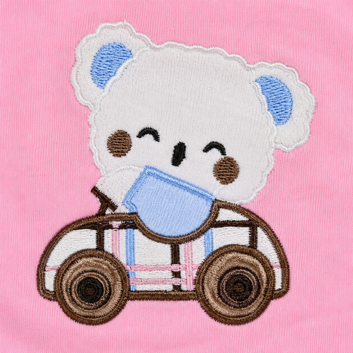 NEWBORN BABY 10 PCS TEDDY BEAR EMB PREMIUM GIFT BOX SET – PINK