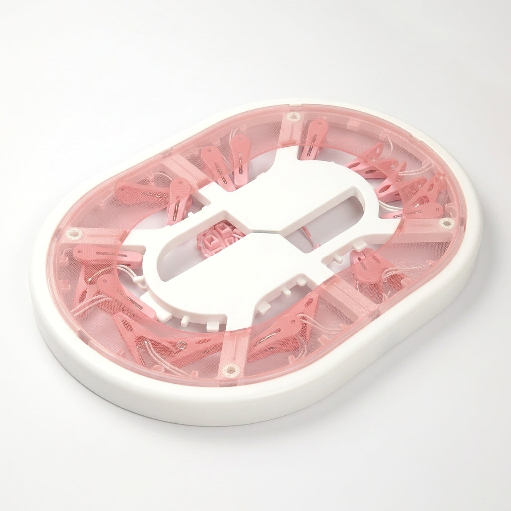 ENWEI 18 CLIPS Ellipse SHAPE HANGER HIGH QUALITY PINK LAUNDRY SOLUTION