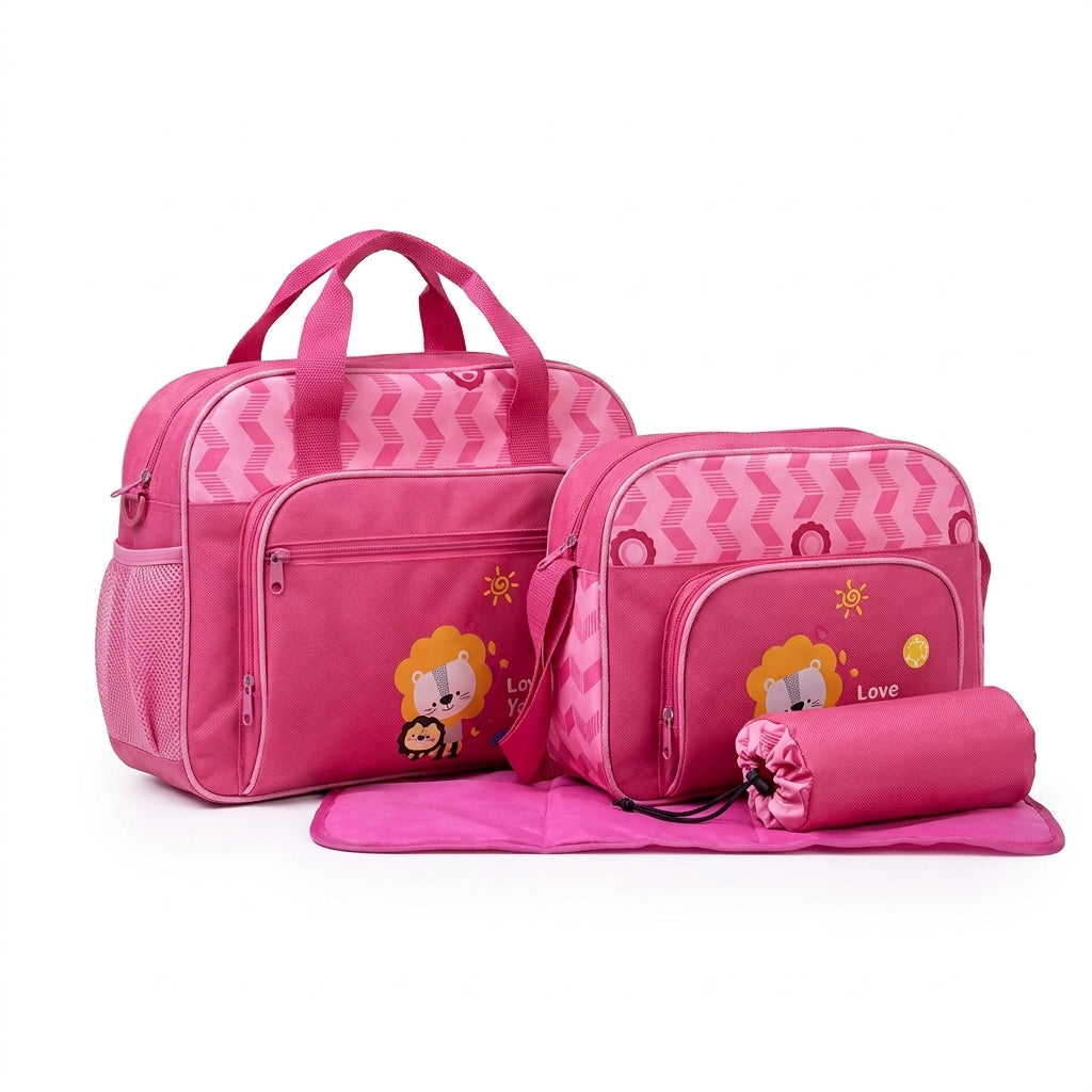 Baby Bag China Double Culting Bear Pink