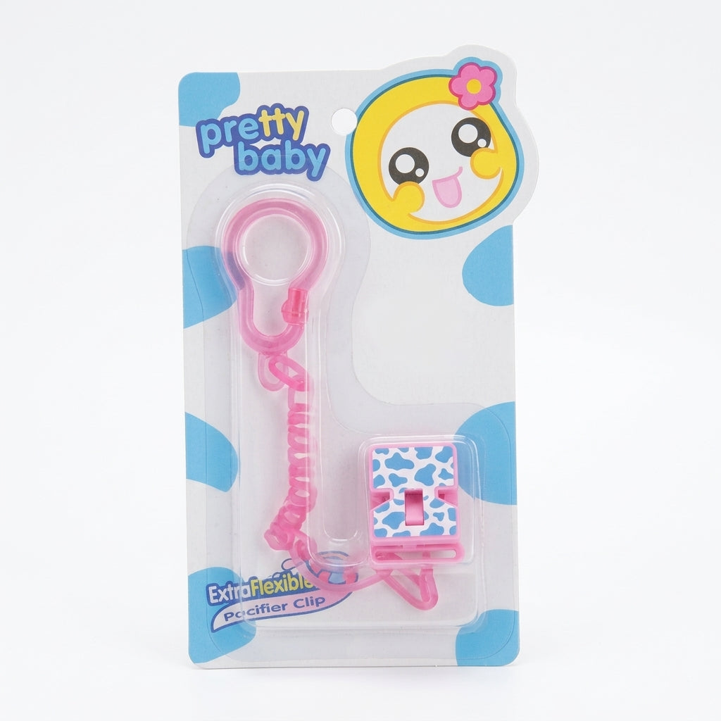 BABY CHAIN BEAR CARD PINK