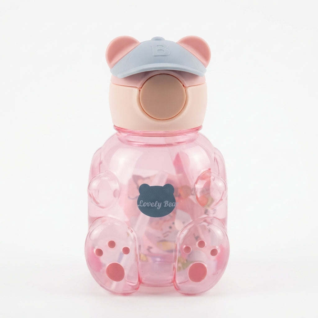 BABY STRAW SIPPER NAUGHTY BEAR PINK