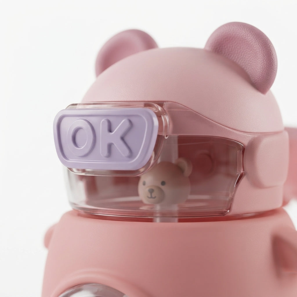 BABY STRAW SIPPER KITTY PINK