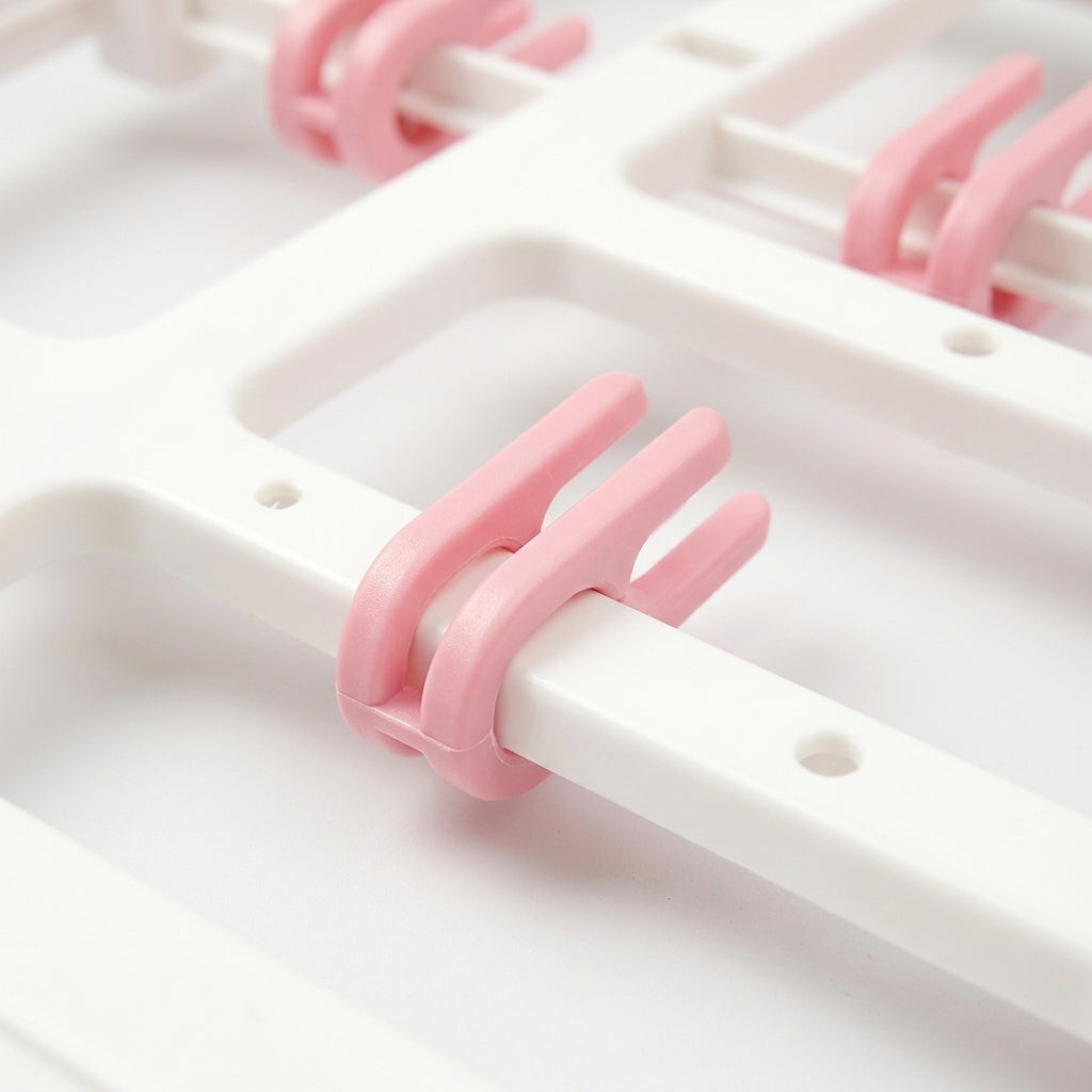 BABY CLOTHES PLASTIC HANGER SQUARE PINK