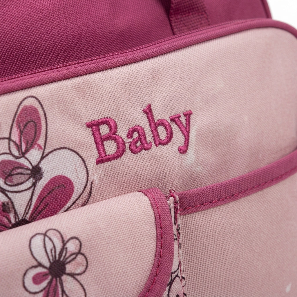 Baby Bag China Double Bear Pink