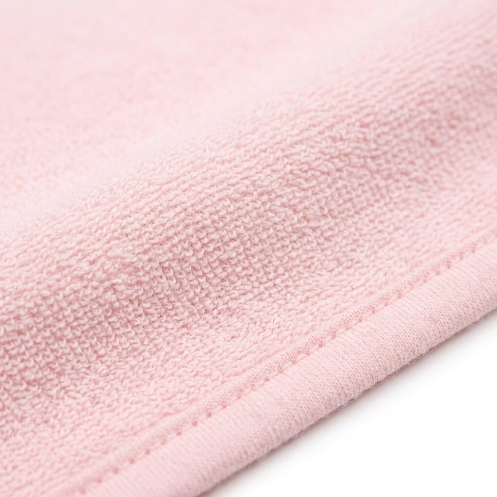 BABY HOODED BATH TOWEL 6PCS SET CAT PINK
