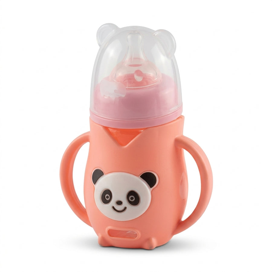 BABY FEEDER CURVE PANDA PEACH