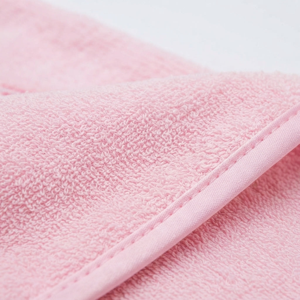 SENIORS BABY BATH TOWEL RABBIT PINK