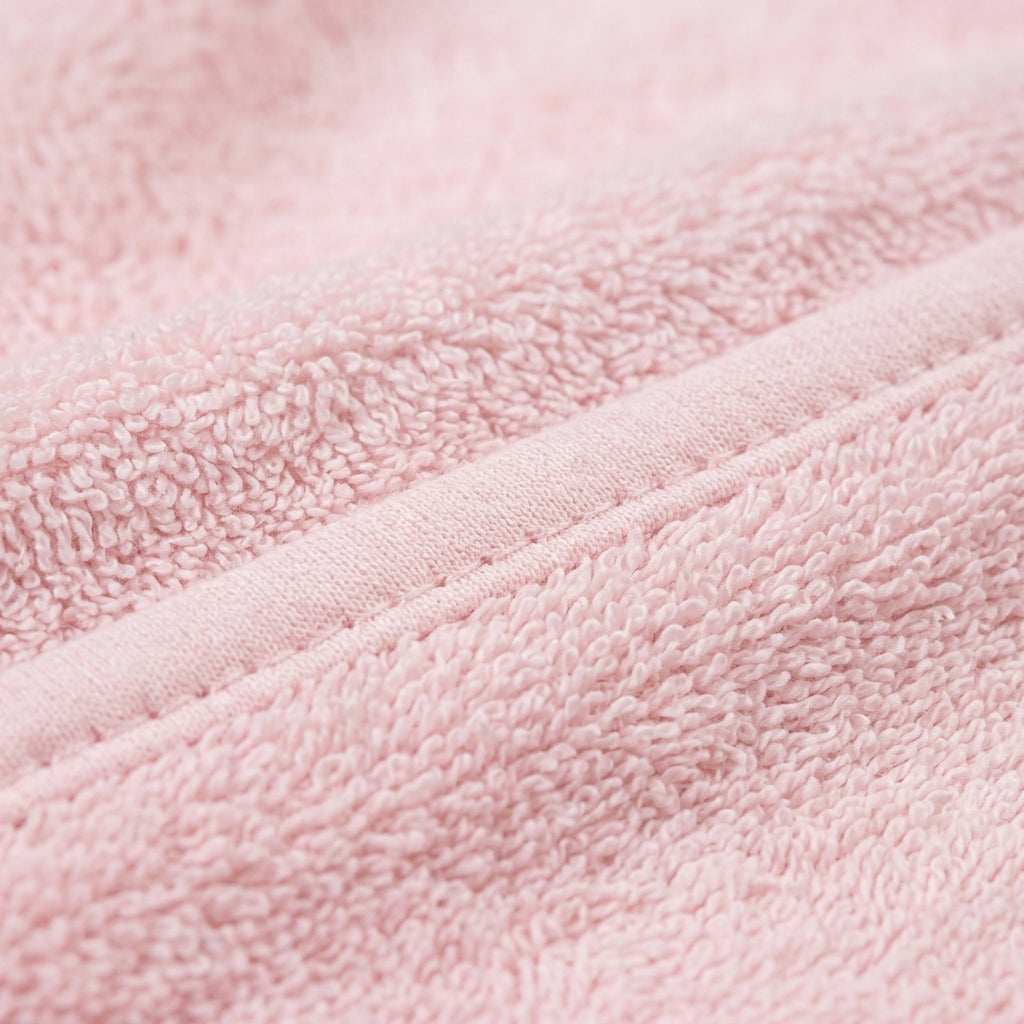 BABY HOODED BATHTOWEL TERRY BUTTERFLY PINK