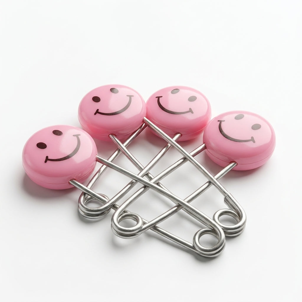 BABY SAFETY PIN 3PCS SET PINK