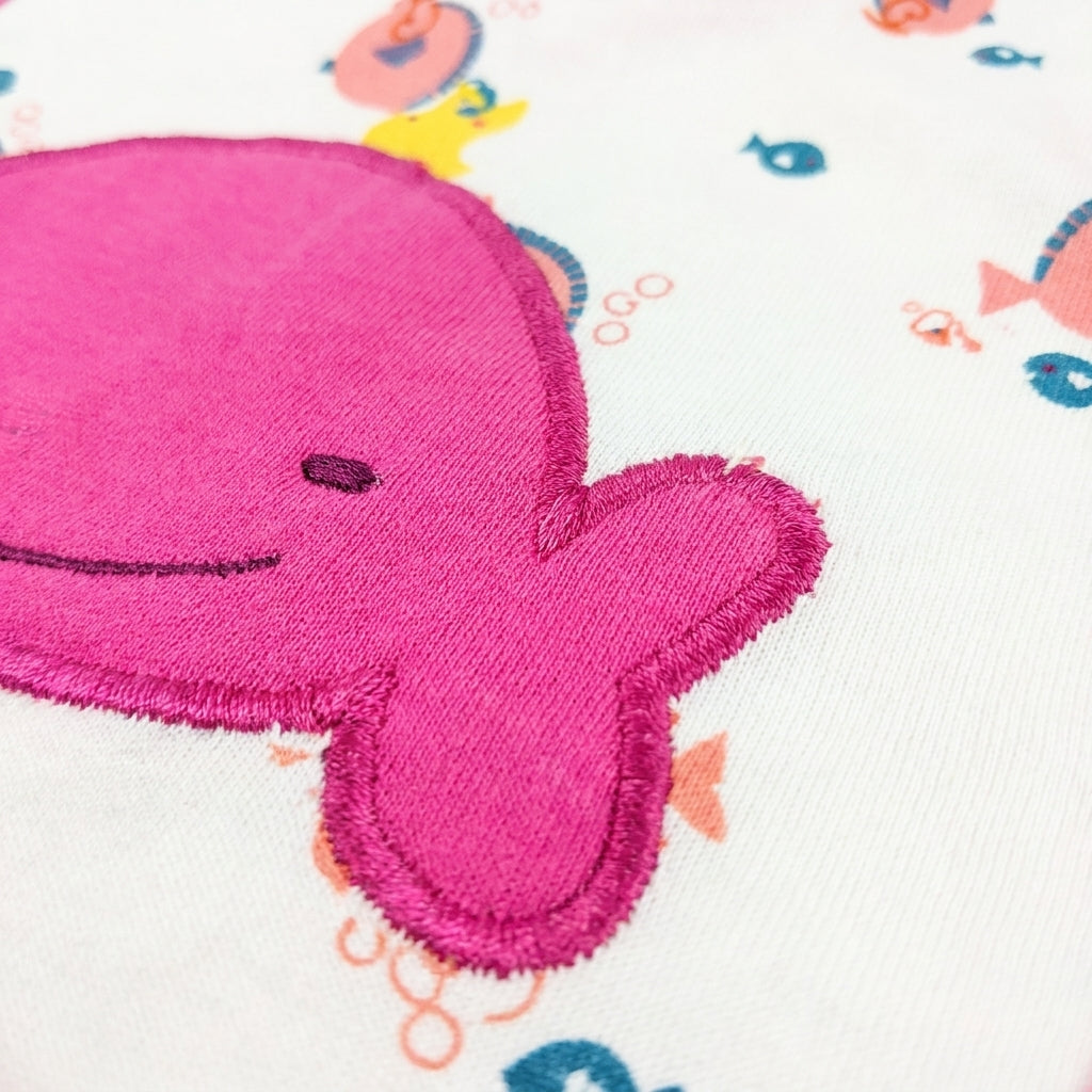 BABY BIB SET 3PCS SET WELL FISH PINK CARTERS