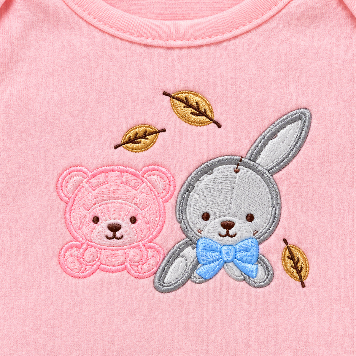 NEWBORN BABY 11 PCS BLOR BUNNY PRINTED STARTER SET – PINK & WHITE