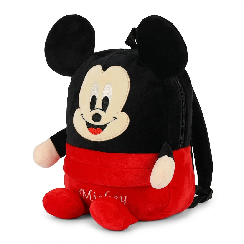 ULTIMATE MICKEY MOUSE 2 IN 1 SOFT TOY & SHOULDER BAG BLACK AND RED EDITION