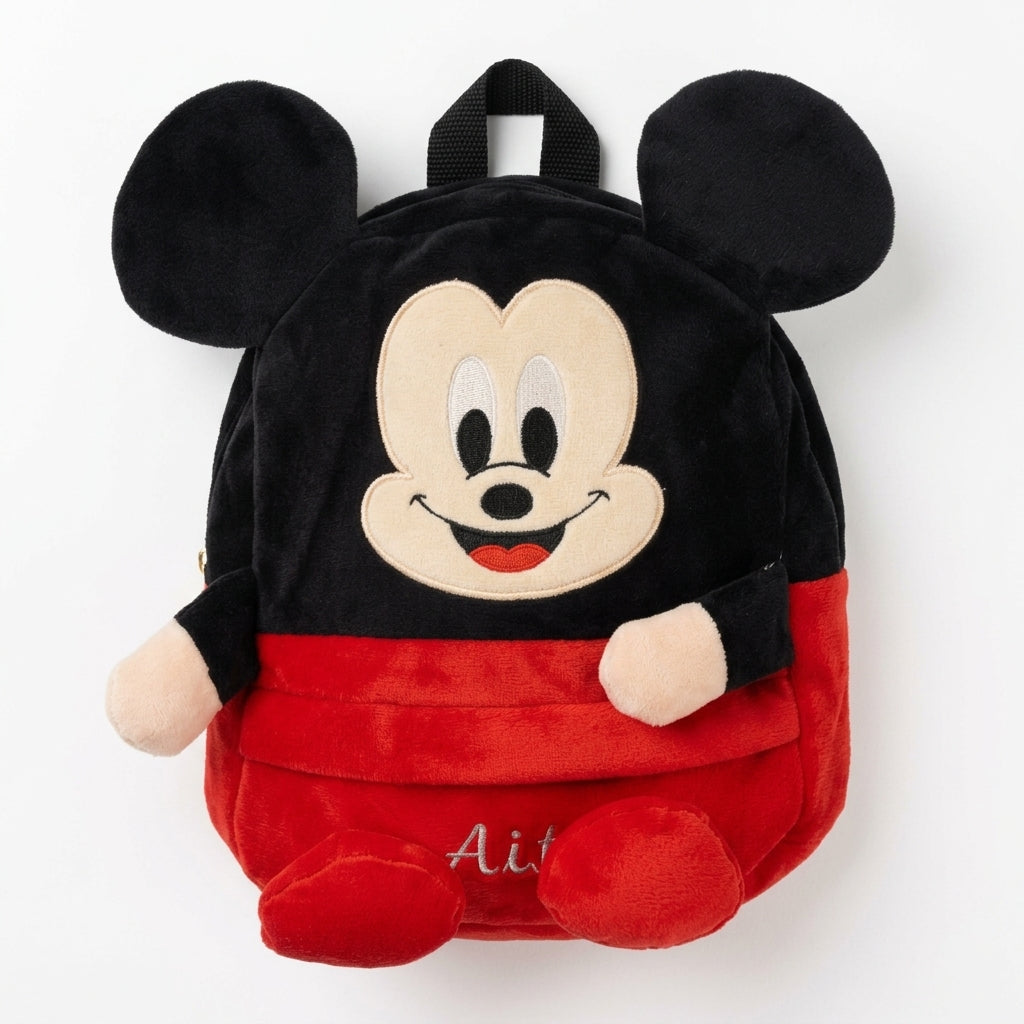 ULTIMATE MICKEY MOUSE 2 IN 1 SOFT TOY & SHOULDER BAG BLACK AND RED EDITION