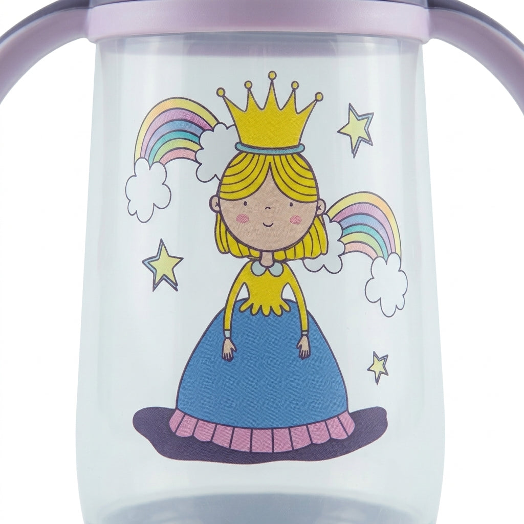 baby feeder king cap printed purple 330ml