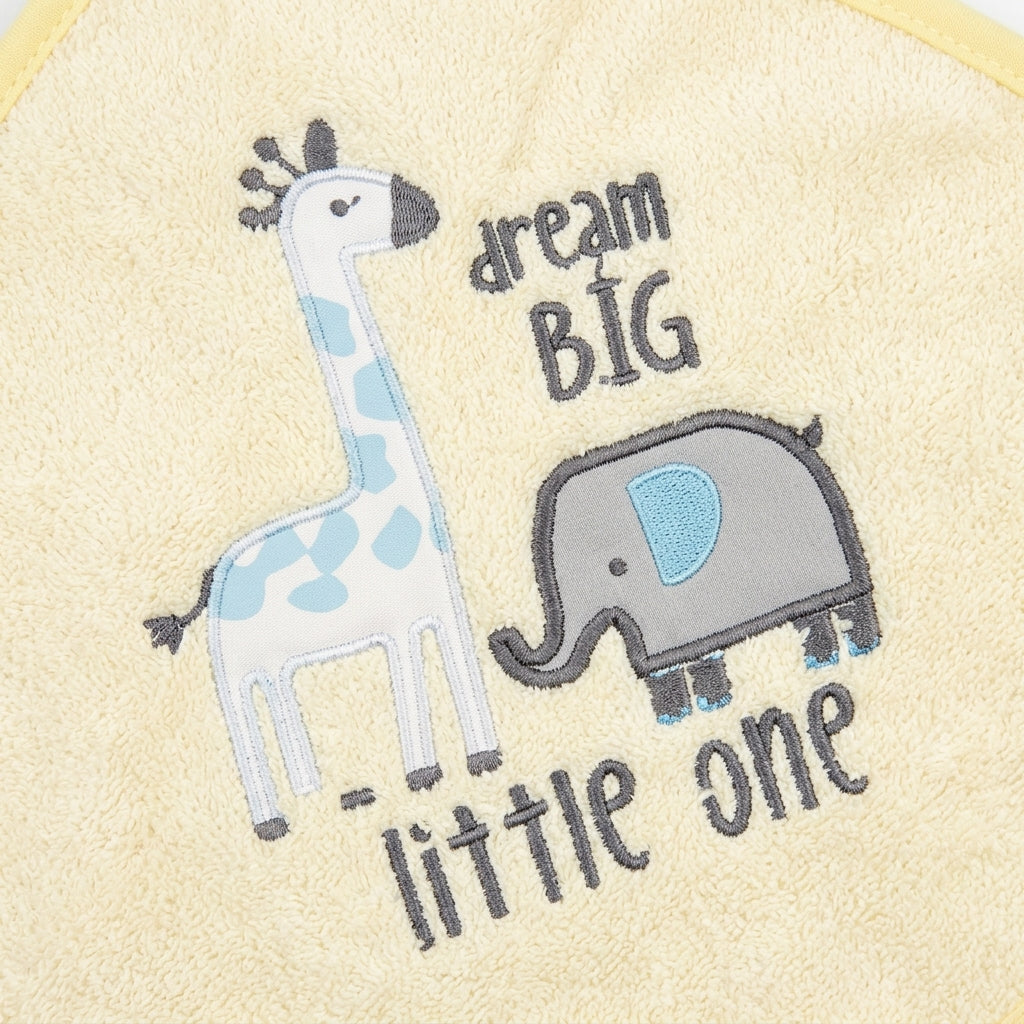 BABY BATH TOWEL+4PCS FACETOWEL GIRAFFE YELLOW