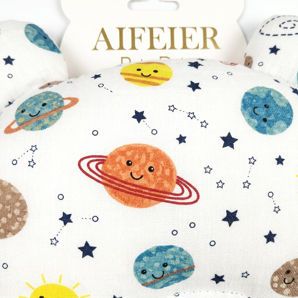 AIFEIER PREMIUM BREATHABLE BABY HEAD SHAPING PILLOW SPACE GALAXY PRINT