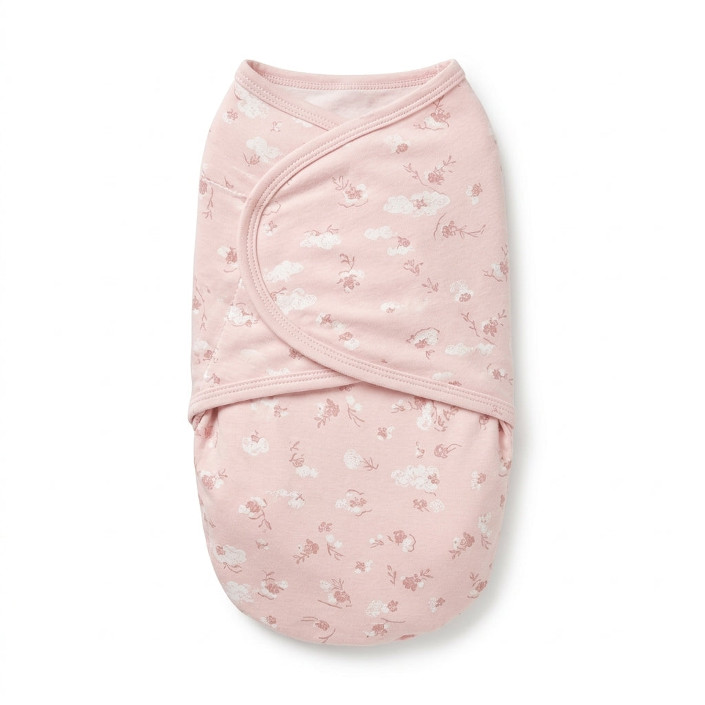 BABY ADJUSTABLE SWADDLE BOX BABY PINK KIDZO