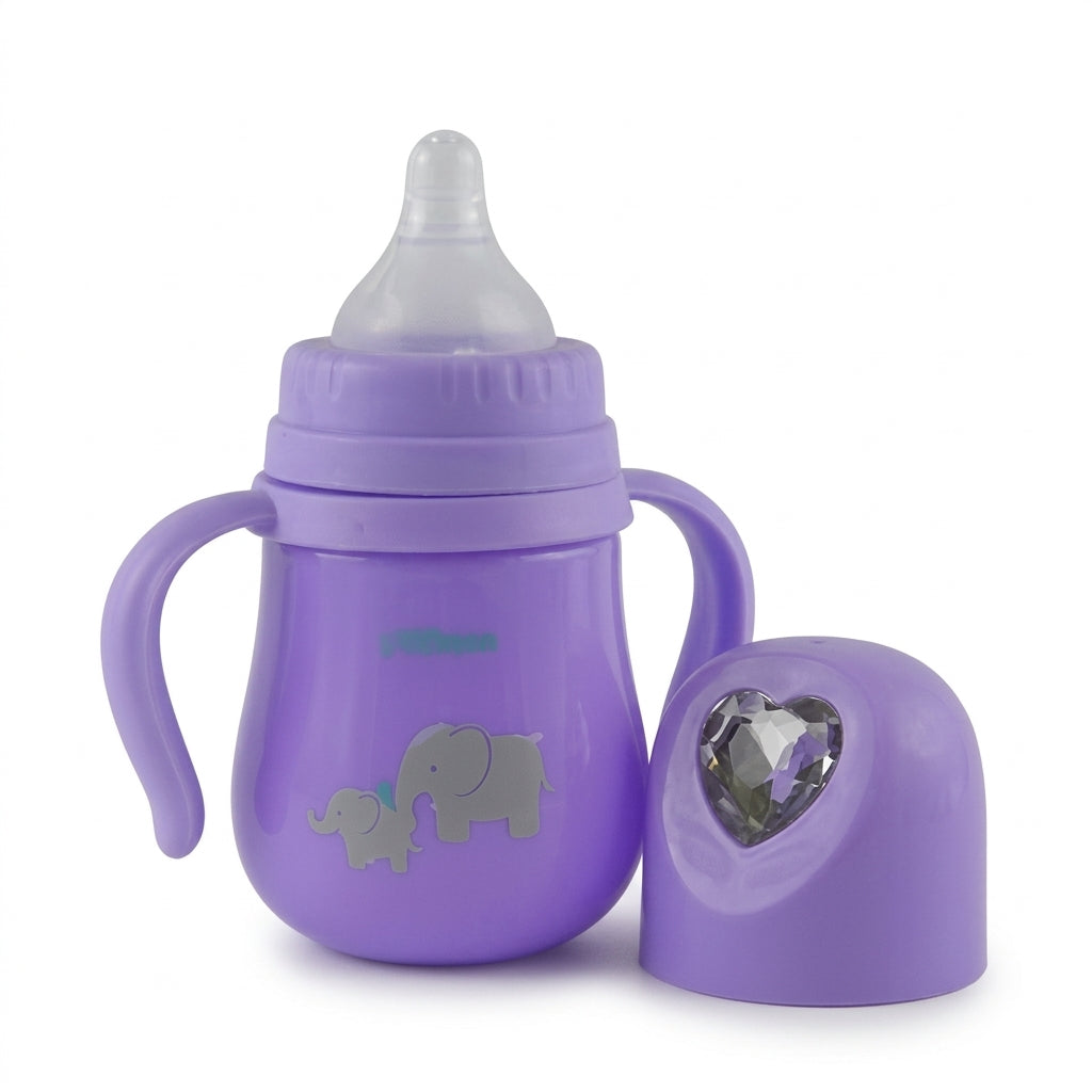 BABY FEEDER DAIMOND HEART CAP PURPLE