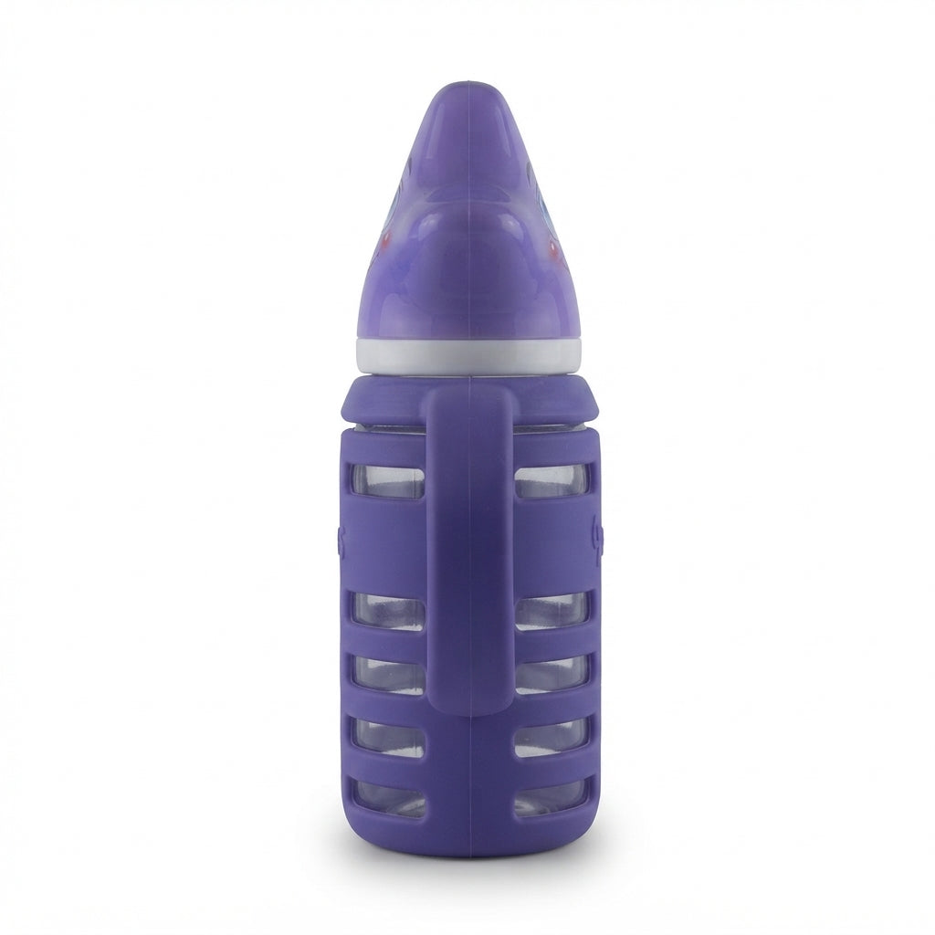 BABY GLASS FEEDER STAR CAP DARK PURPLE YES