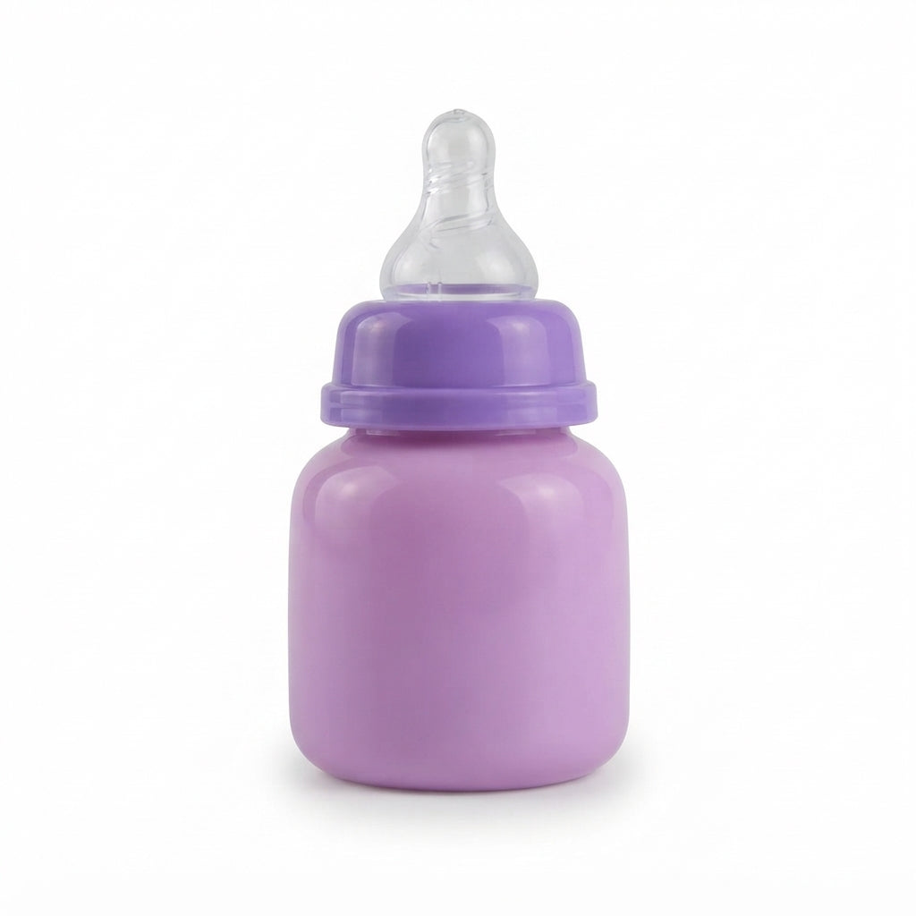 BABY FEEDING BOTTLE RATTLE CAP PURPLE MAQ