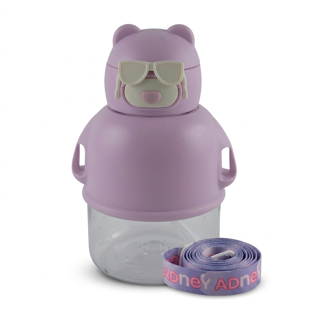 BABY STRAW SIPPER BEAR GLASSES PURPLE