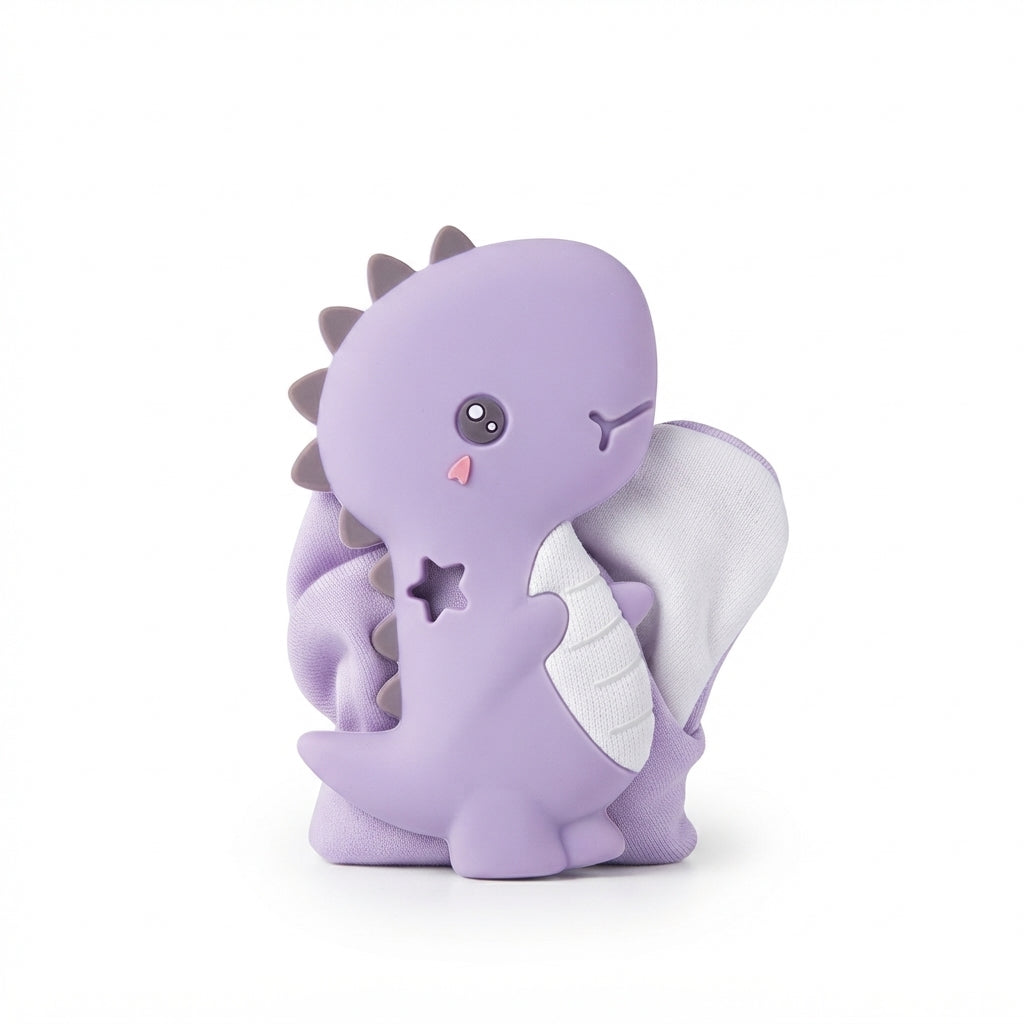 TEETHER DINO PURPLE FLOWER BABY
