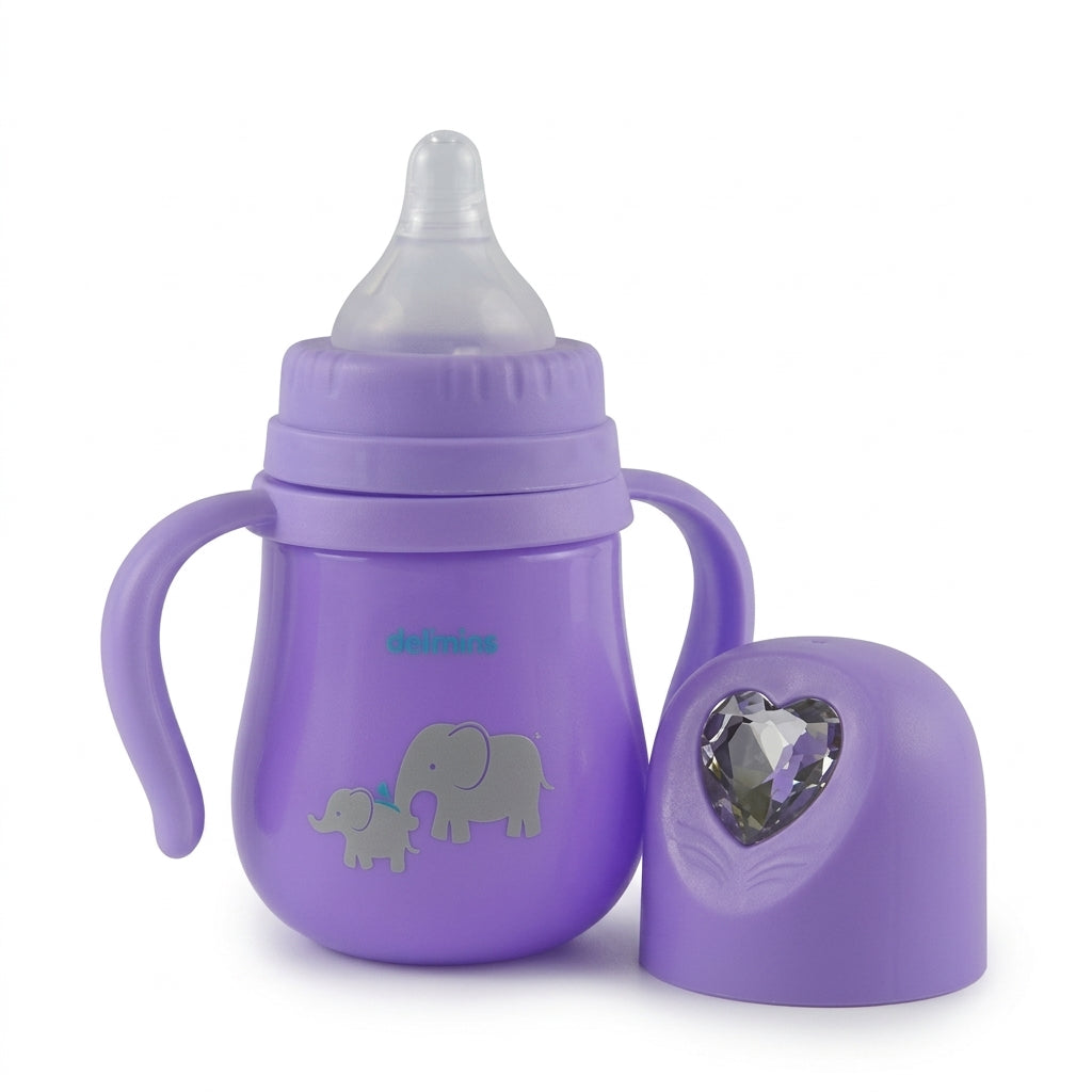BABY FEEDER DAIMOND HEART CAP PURPLE