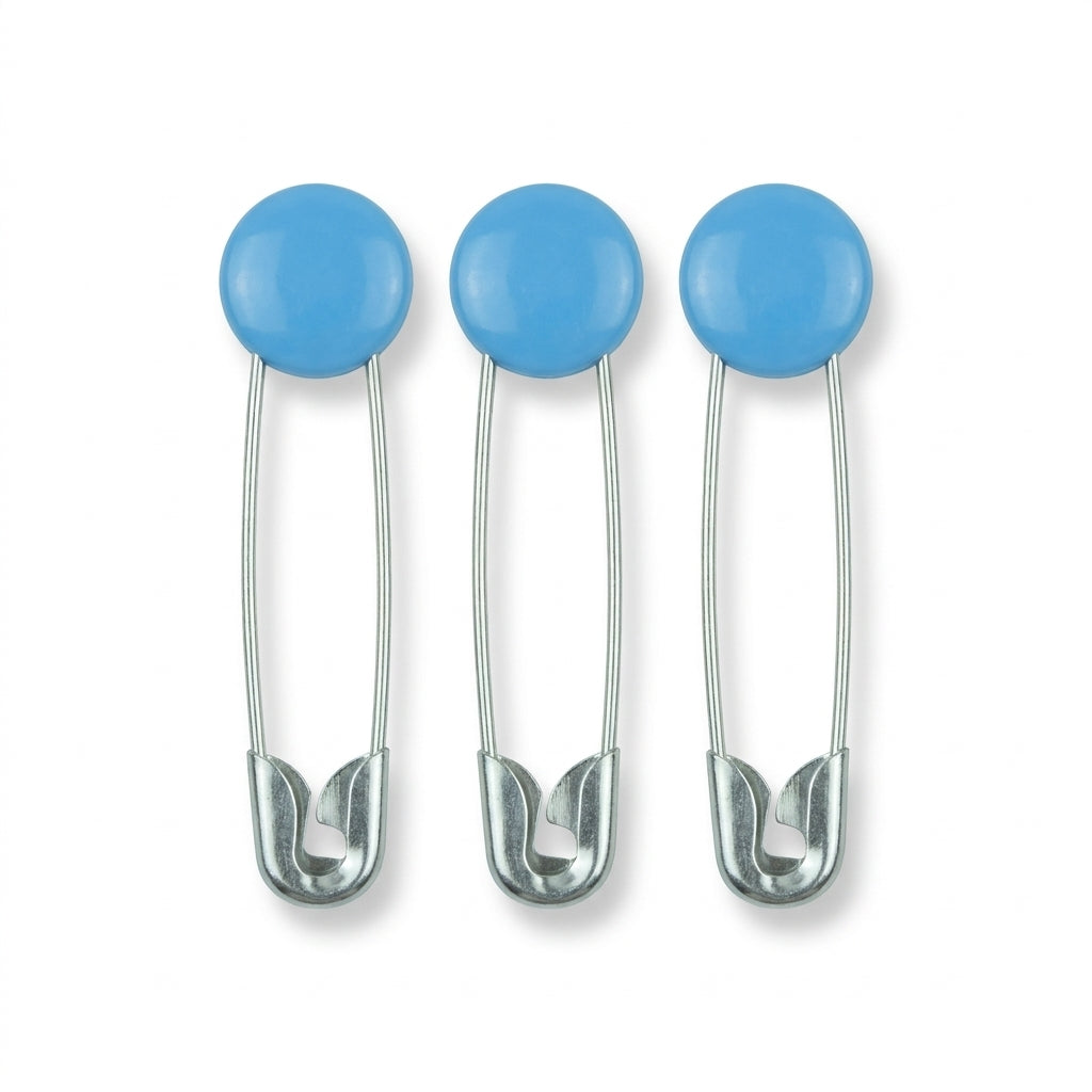 BABY SAFETY PIN 3PCS SET BLUE