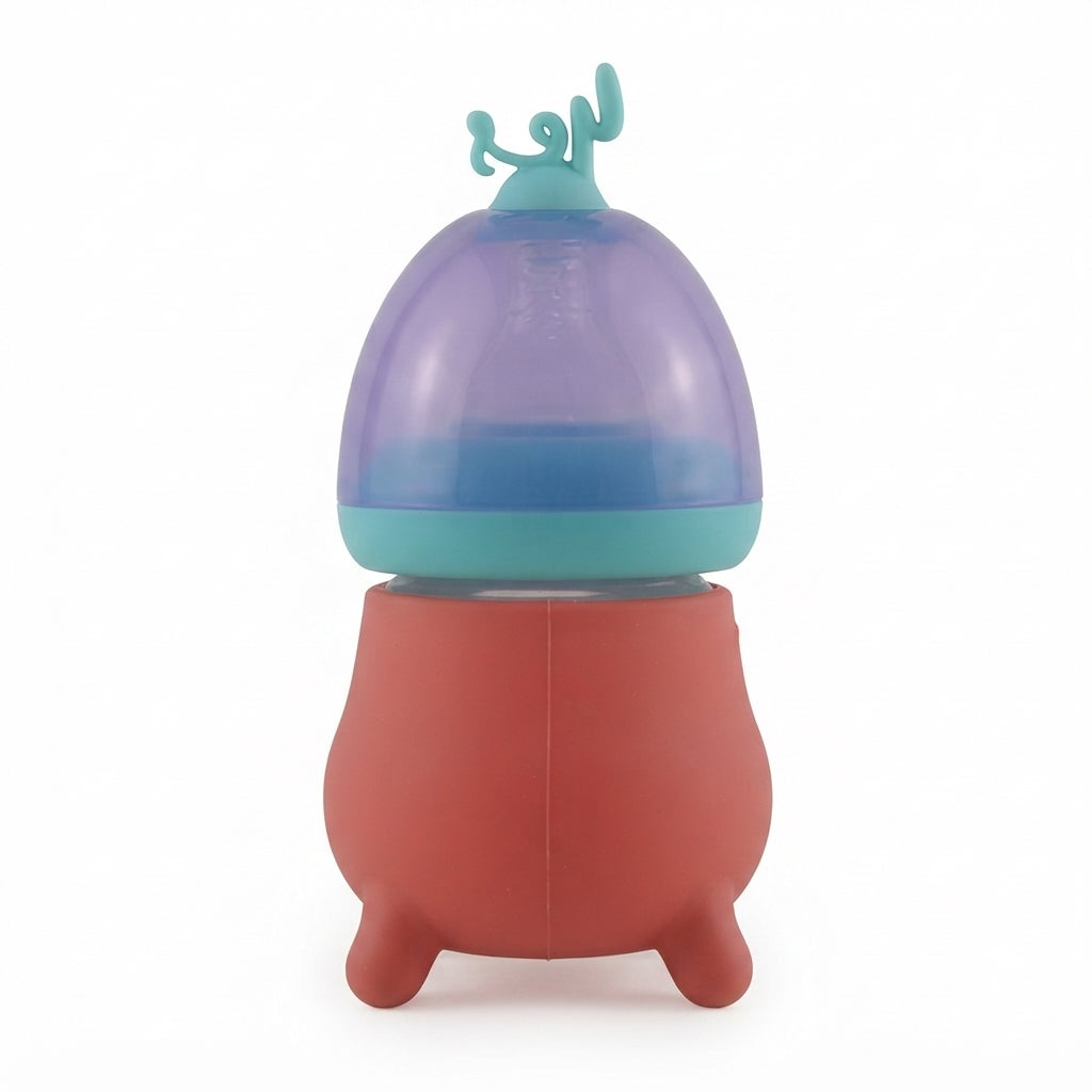 BABY GLASS FEEDER COVER ORANGE