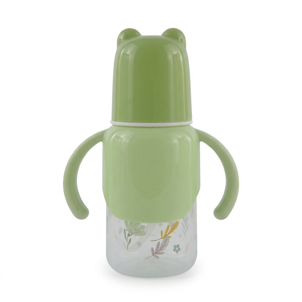 BABY PLASTIC FEEDER BOTTLE BEAR GREEN