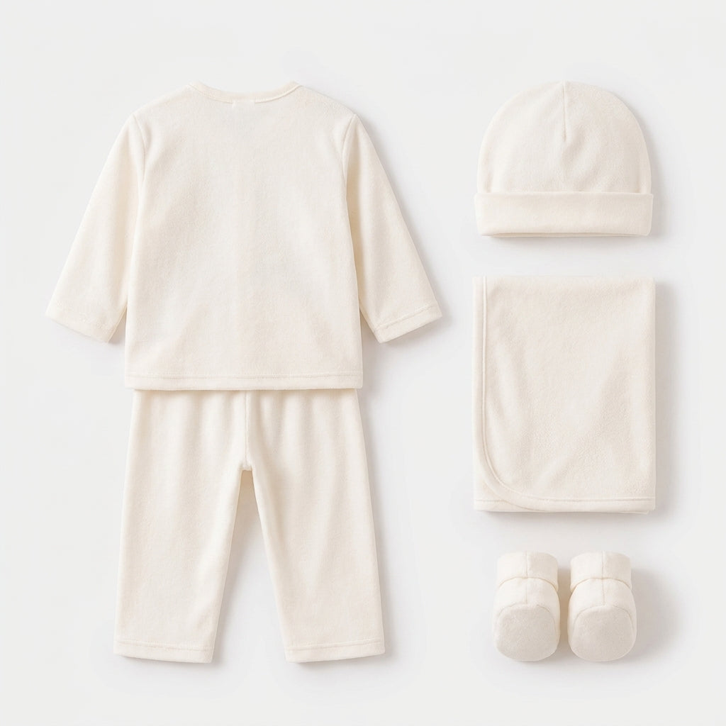 BABY STATER SET 5 PIECES KOTRAI BEAR WHITE