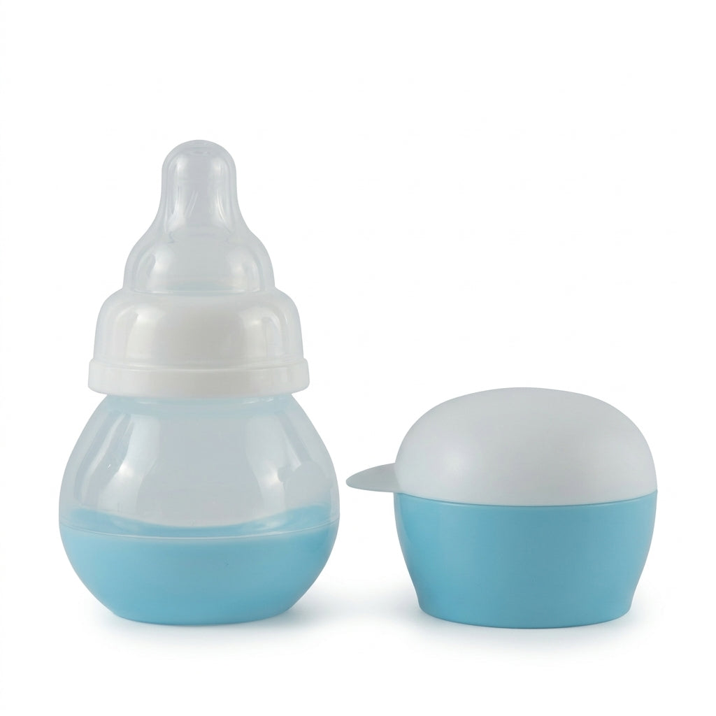BABY FEEDING BOTTLE BEAR CYAN BASEBALL CAP MAQ