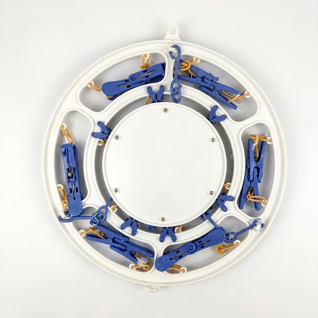 BABY LAUNDRY HANGER 18 CLIPS DURABLE BLUE