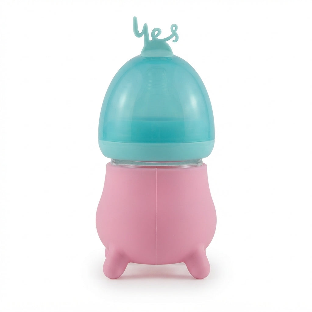 BABY GLASS FEEDER COVER PINK