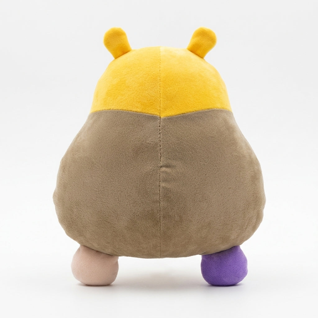 CUTE CARTOON FACE MULTI-COLOR PLUSH PILLOW TOY BROWN