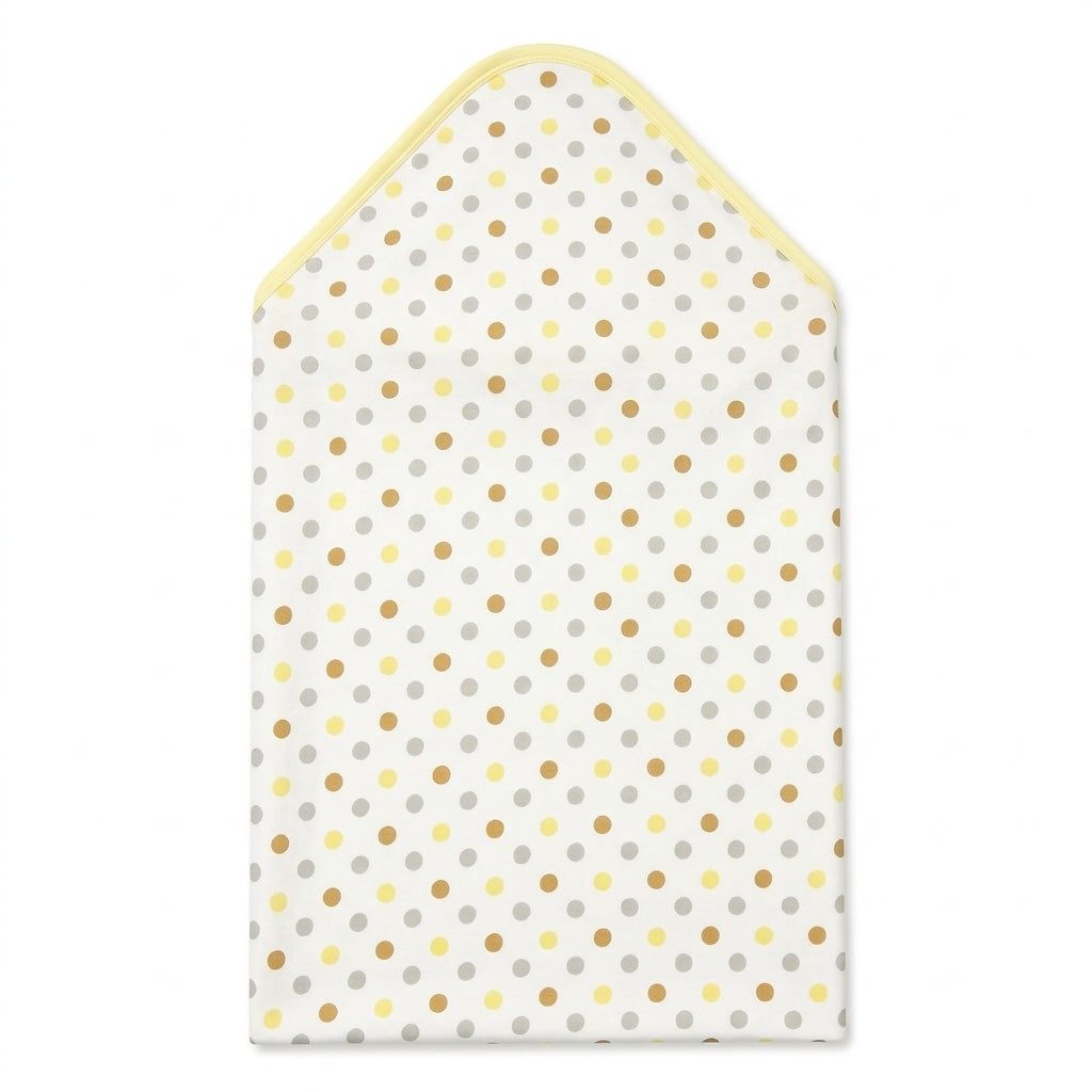BABY WRAPPING SHEET CAP BEAR DOTED YELLOW