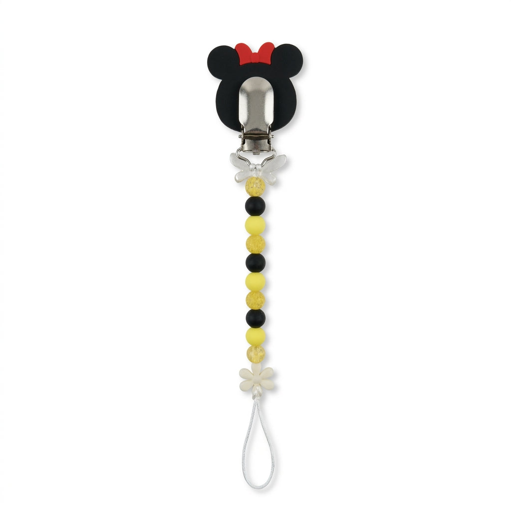 BABY PACIFIER CHAIN HOLDER MICKEYMOUSE YELLOW