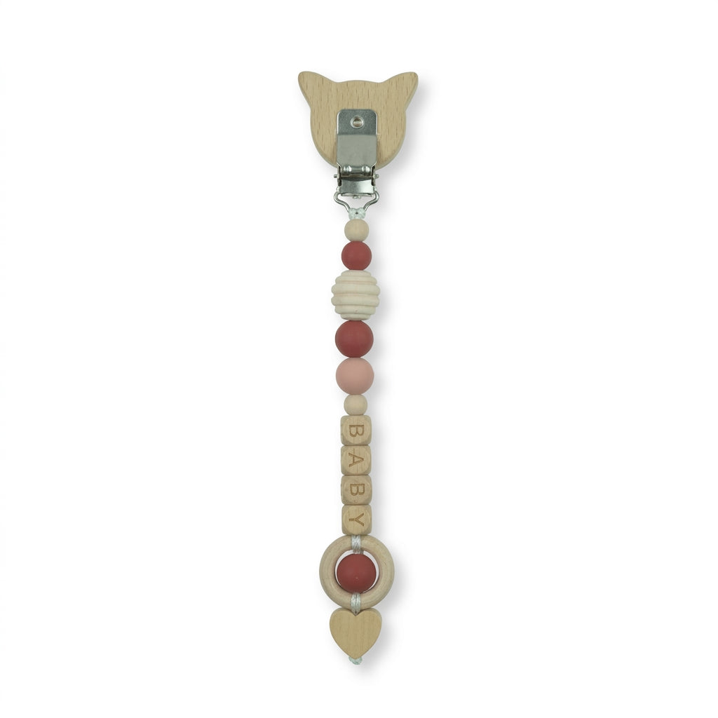 BABY WOODEN CHAIN RED